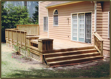 Pressure Treated Deck with Planters and Privacy Screening.Windham Subdivision